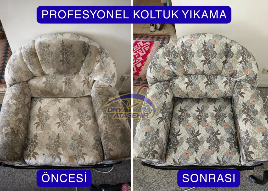 koltuk yıkama öncesi sonrası